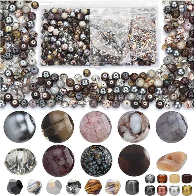Rired 27 Craft Beads Bracelet Making Kit, Bicone Beads, Spacer Seed Beads by RIRED27