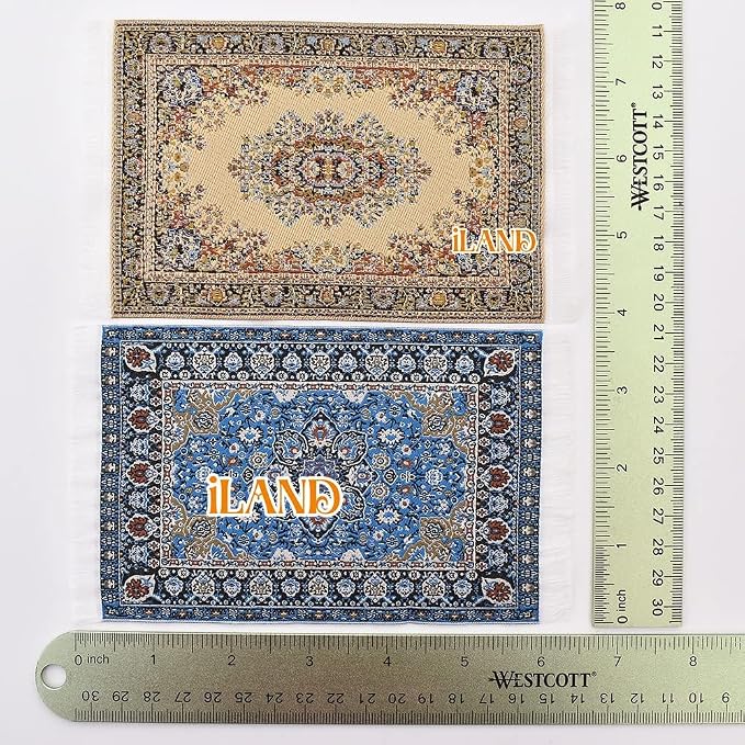 iLAND Miniature Dollhouse Accessories Vintage of Carpet - Image 7