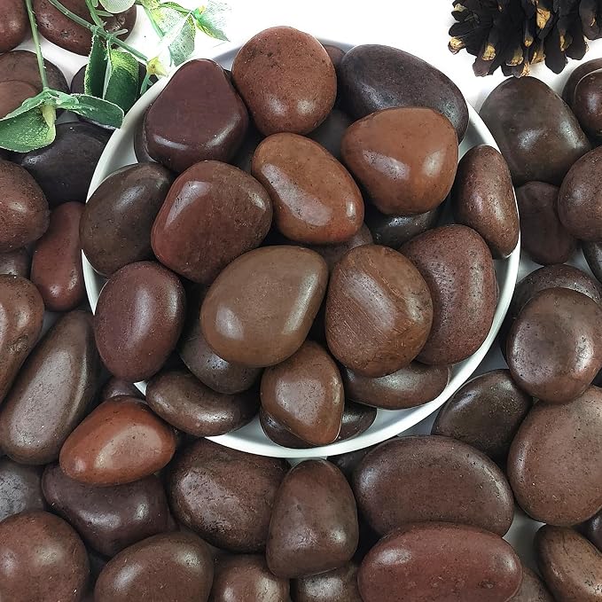 YISZM Rocks for Plant 5lbs, High Polished Decorative Stones Vase Filler Fish by YISZM-ForYourNaturalLife