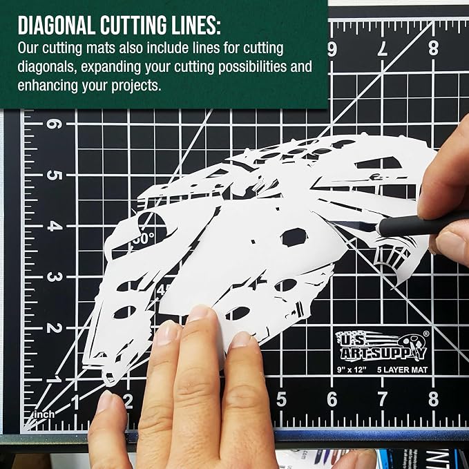 U.S. Art Supply 9" x 12" Self-Healing Cutting Mat 5-Ply - Image 4
