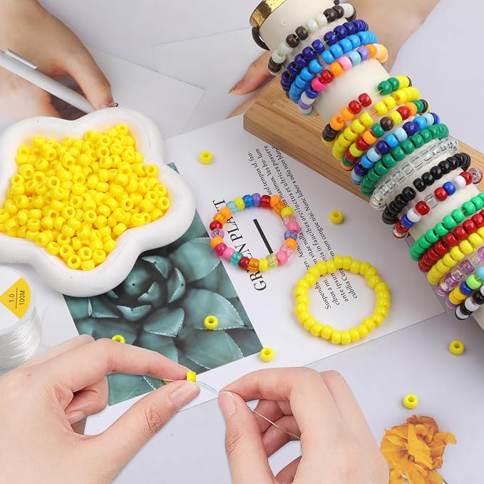 Plastic Pony Beads, for Bracelet, Hair Braiding, Friendship Bracelets, Jewelry - Image 4