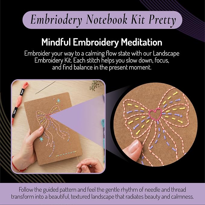 Unwynd Embroidery Notebook Kit Pretty, Embroidery Kit - Image 6