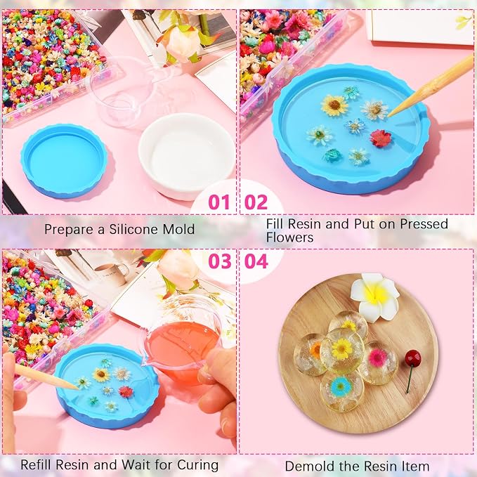 880 PCS Small Dried Flowers for Crafts Resin - Image 4