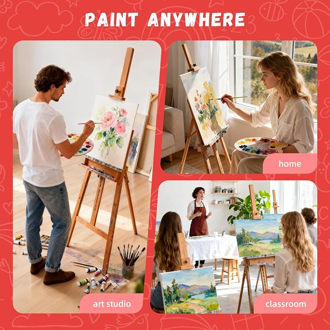 Simetufy 48 Pack 9x12 Inch Canvas Boards, Flat Art Canvas Panels | Pre-Primed - Image 4