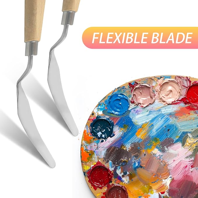 9Pcs Stainless Steel Palette Knife Set - Image 4