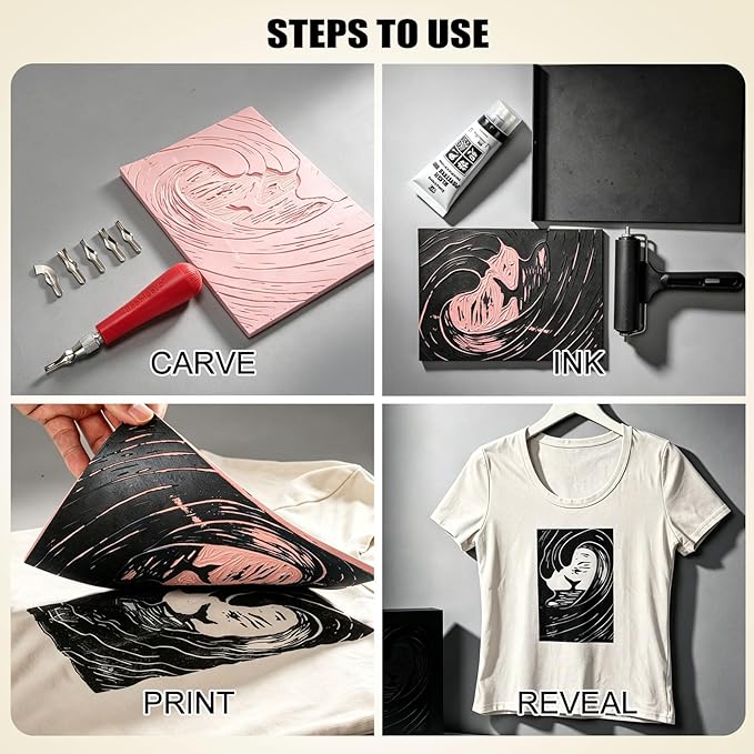 Bobblebro Linocut Kit for Printmaking - Image 5