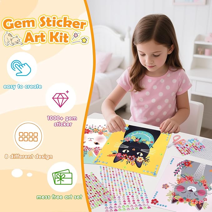 Gem Art Sticker Kit, Diamond Art Sticker Crafts - Image 6
