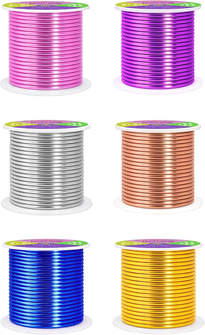 Mandala Crafts 8 GA Gold Blue Purple Assorted Anodized Aluminum Craft Wire | - Image 2