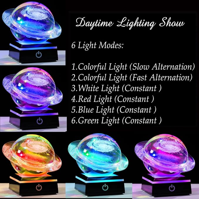 Qianwei 3D Solar System Model Galaxy Crystal Ball Astronomy Gift Room Decor | - Image 6