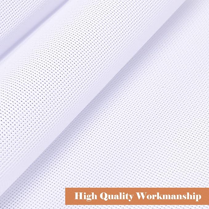Caydo 6 Pieces Aida Cloth 14 Count White Cross Stitch Fabric - Image 4