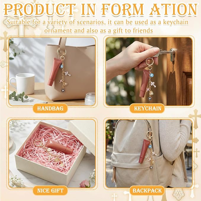VioraWhite 457 Pcs Cross Lip Gloss Keychain Making Kit - Image 5