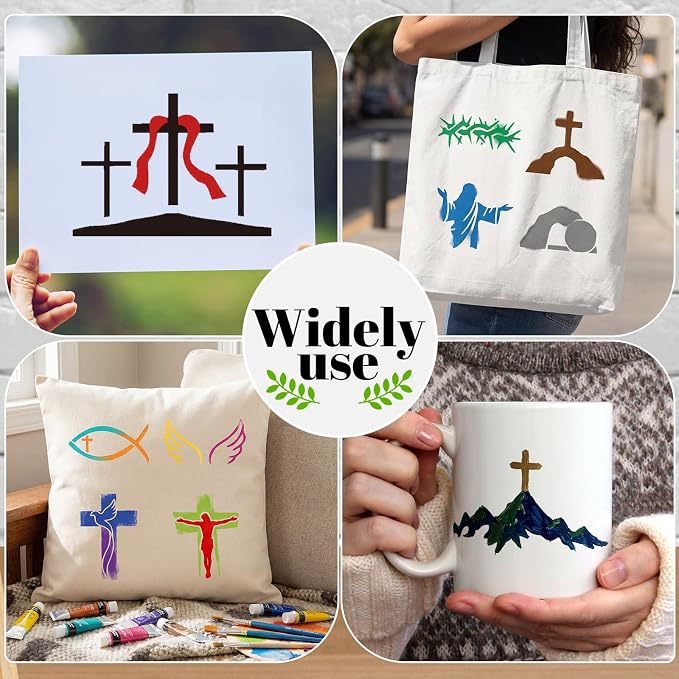 Fainne 100 Pcs 2 Inch Cross Stencils Small Stencils - Image 6