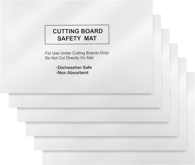 Haull 6 Pcs Non slip Cutting Board Mats Non Absorbent Safety Mat by Kedauud