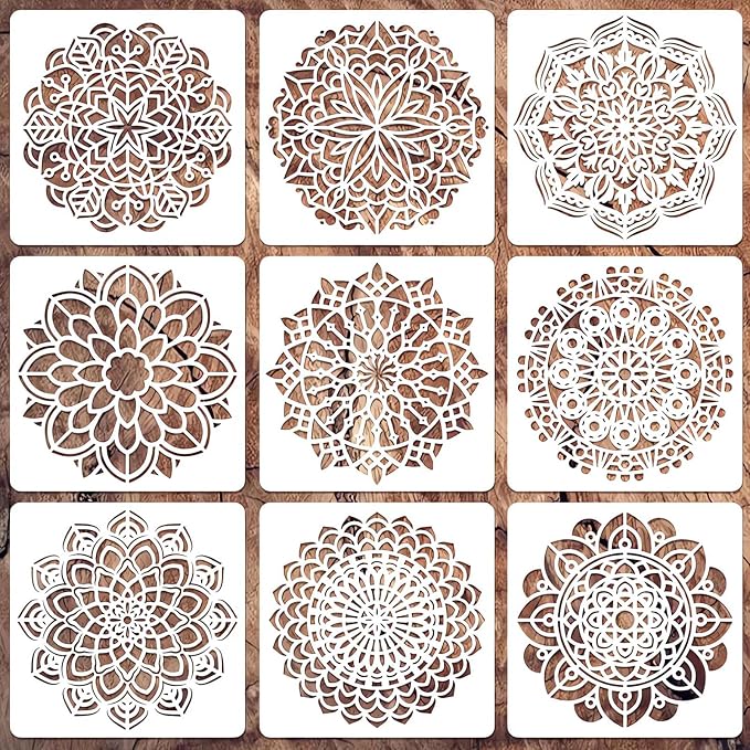 Mandala Stencils for Painting on Wood, Rangoli & Home Decorating by Felixcraft-DIYDreamscape
