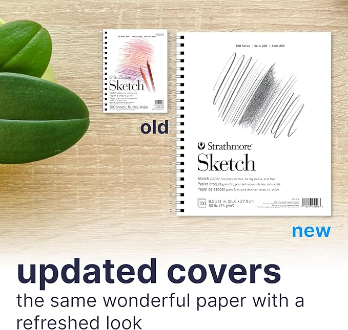 Strathmore 200 Series Sketch Pad, 8.5x11 inch, 100 Sheets, Side Wire - Image 4