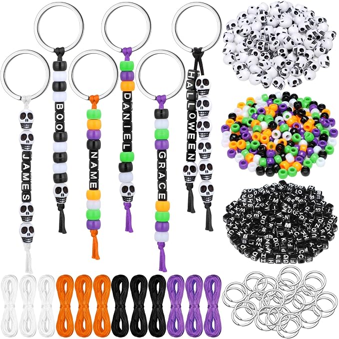 Landical 564 Pcs DIY Bead Keychain Kit Key Chain Making Craft Adjustable Letter by Landical