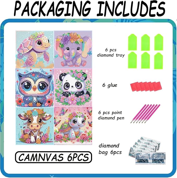 Acelii 6 Pack 5D Cartoon Diamond Painting Kits - Image 5