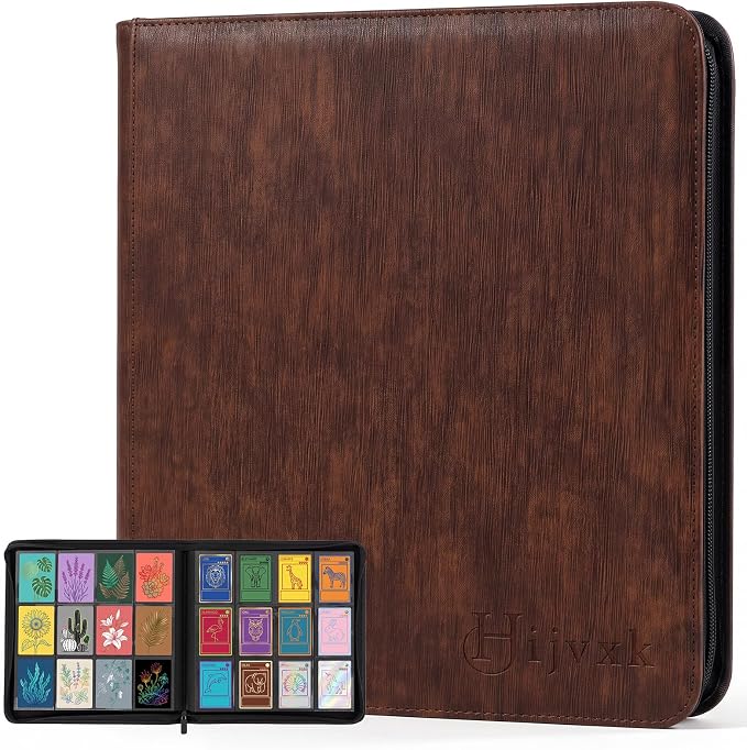 Card Binder 12 Pocket, Premium 720 Double Sided Pocket Collection Binder by Hijvxk