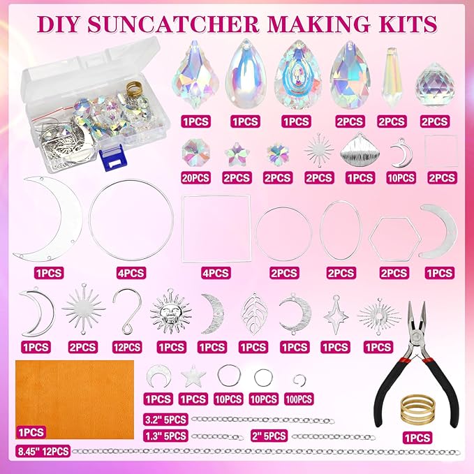 228pcs Sun Catcher Kits for Adults, DIY Arts and Crafts for Women | Prism - Image 5
