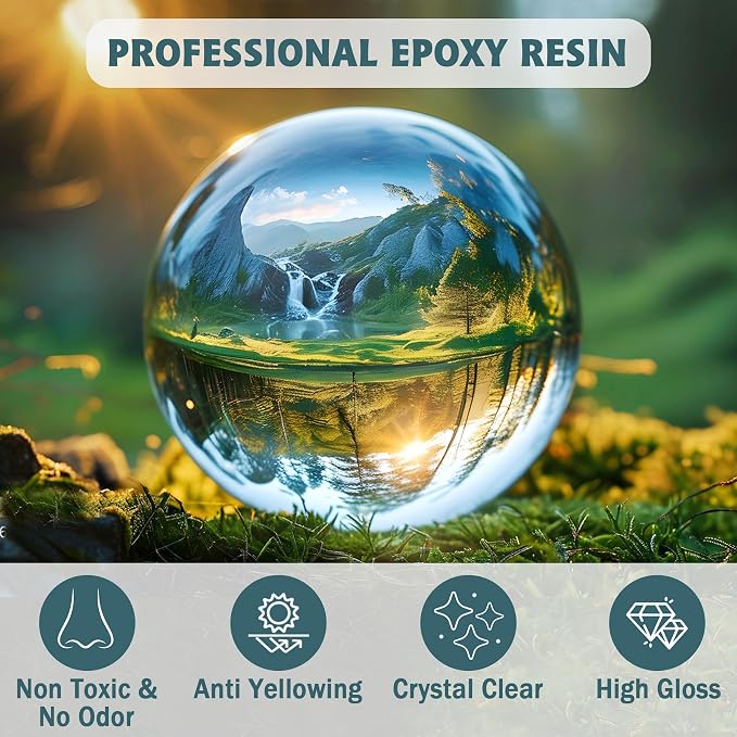 IGaiety Epoxy Resin, 2 Gallon Epoxy Resin Kit, Crystal Clear High-Gloss Epoxy - Image 4