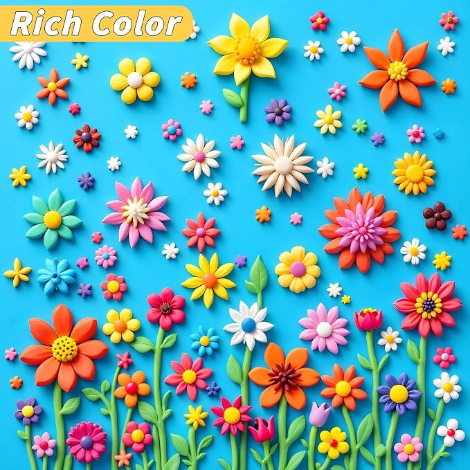 285 Pcs Polymer Clays 120 Bright Colors Oven Bake Clay Non-Sticky Modeling Clay - Image 3