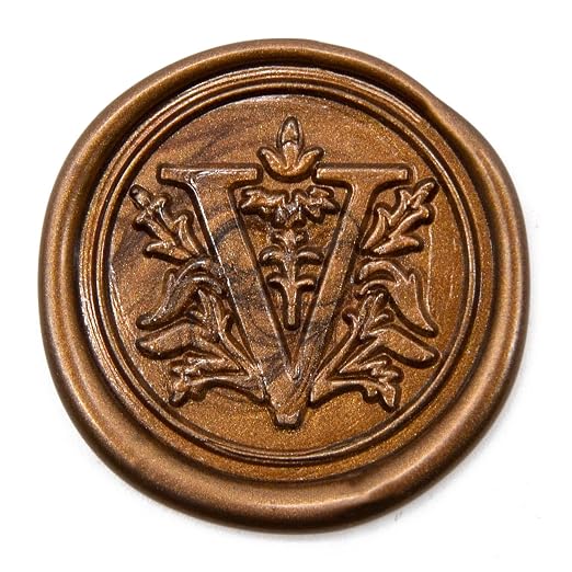 Medieval Initial Alphabet Sealing Wax Stamps, Brass Head Wooden Handle - Image 2