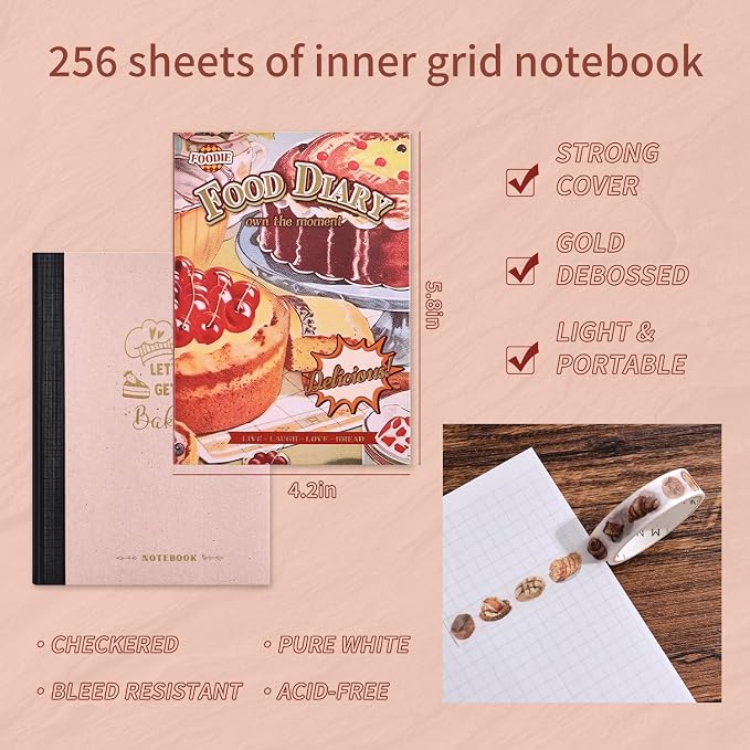Scrapbooking Supplies Kit, Vintage Culinary Aesthetic Scrapbook Kit - Image 2