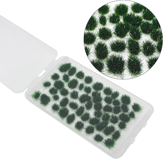 Woohome 78 PCS Static Grass Tuft 2 Size Model Grass Tufts Railway Artificial - Image 6