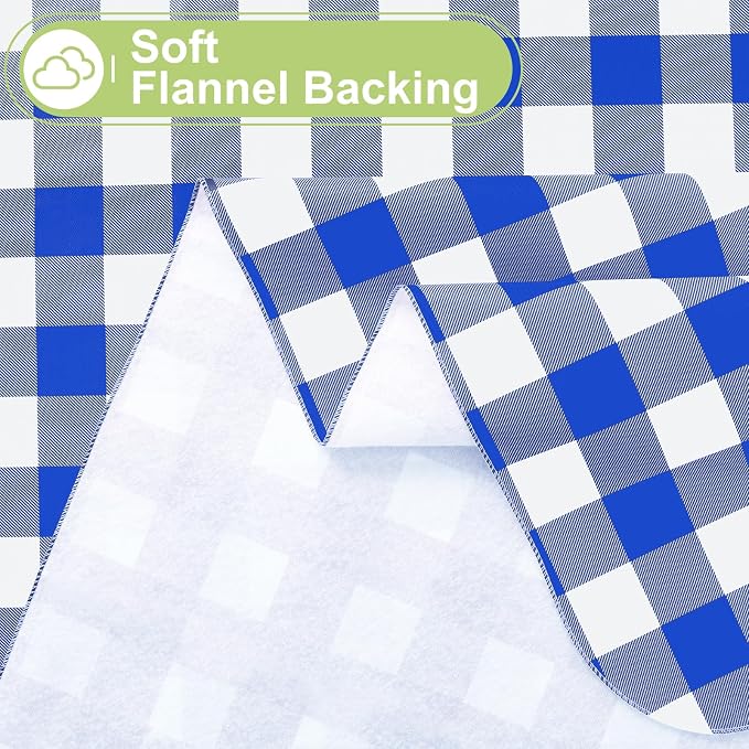 Smiry Rectangle Table Cloth, Waterproof Vinyl Tablecloth - Image 5
