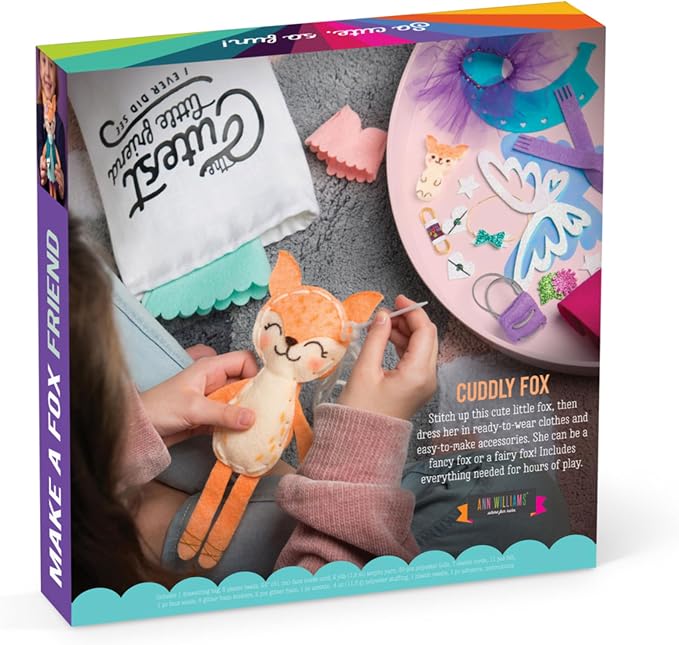 Craft-tastic – Make a Fox Friend Craft Kit – Learn to Make 1 Easy-to-Sew Stuffie - Image 8