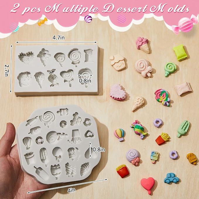 2 Pcs Sweets Polymer Clay Molds - Image 4