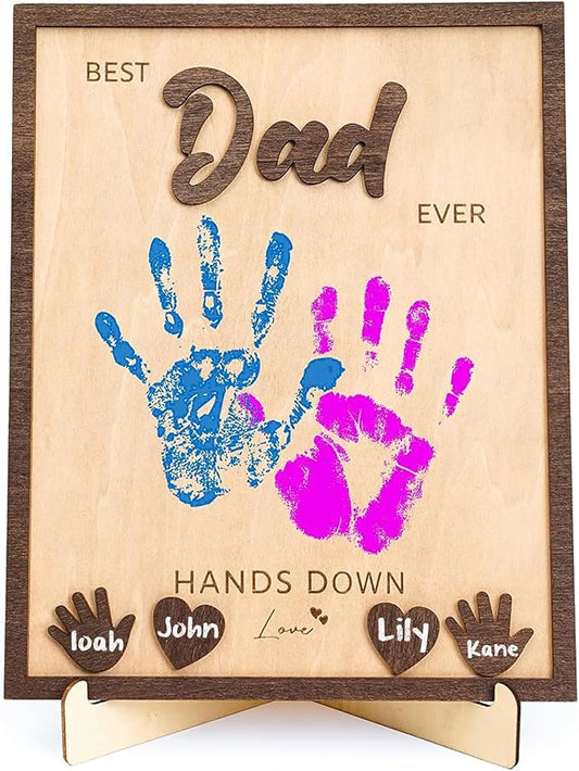 Wooden Handprint Keepsake Plaque by NELXI