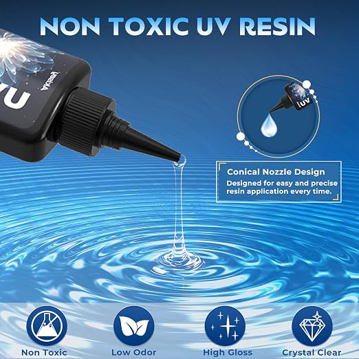 Akisey UV Resin 300g, Crystal Clear UV Resin Glue - Image 2