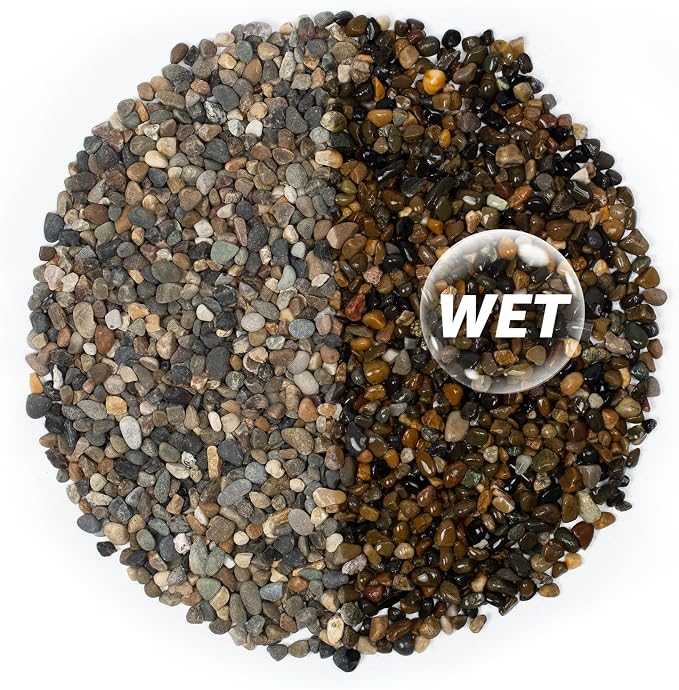 10LB Natural River Rocks, 1/4" Aquarium Gravel, Small Pebbles - Image 2