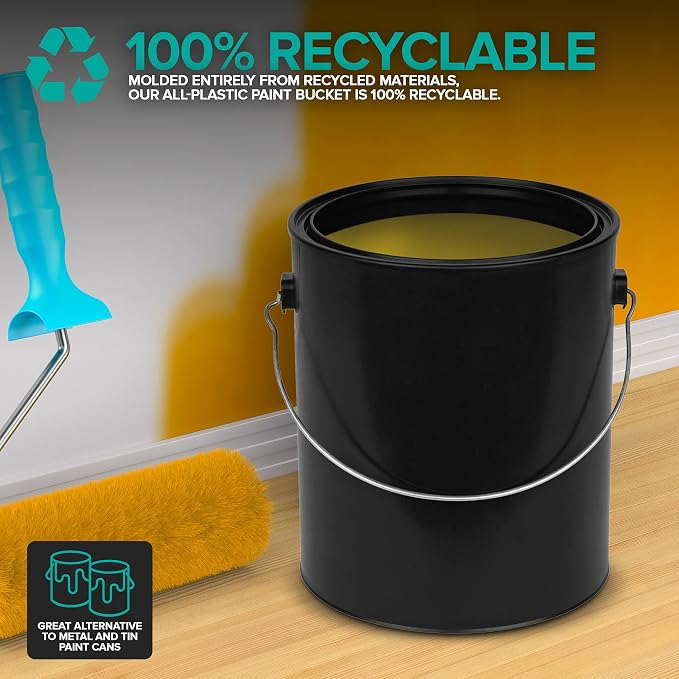 1 Gallon Plastic Paint Bucket - Image 6