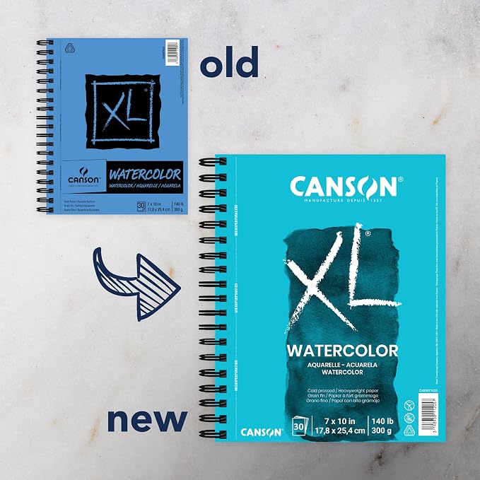 Canson XL Series Watercolor Paper, Wirebound Pad, 7x10 inches, 30 Sheets - Image 2