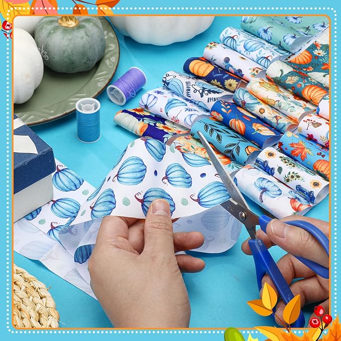Hosuly 40 Pcs Colored Pumpkin Jelly Fabric - Image 3