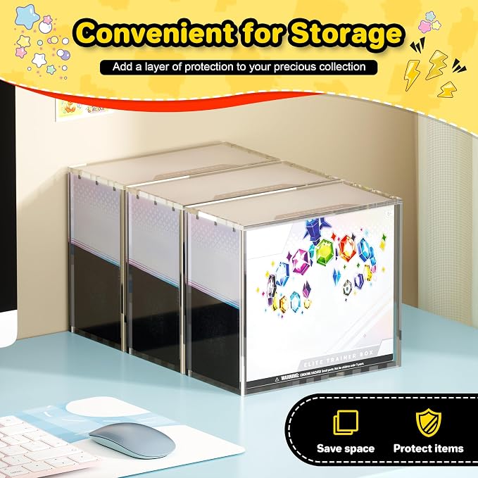 4 PCS ETB Protector Case, 5mm ETB Acrylic Display Case, Dustproof and - Image 7