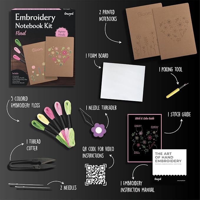 Unwynd Embroidery Kit Floral Theme - Image 2