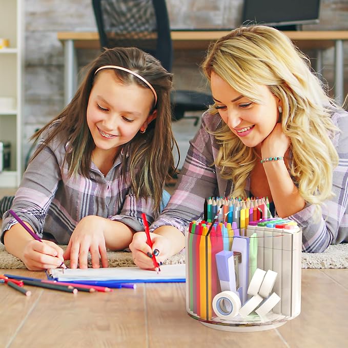 2 Pack Pen Pencil Holder for Kids, Rotating Pen Holder for Desk Organizer - Image 7