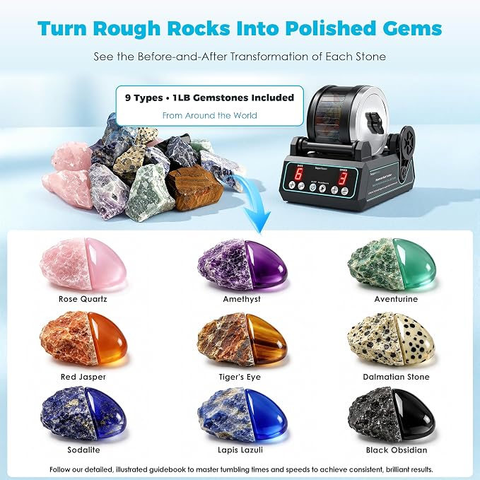KomeStone K1 Pro Brushless Rock Tumbler Kit - Image 2
