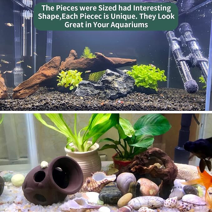 Hamiledyi 5 Pcs Driftwood Branches Aquarium Wood Decoration Natural Fish Tank - Image 2