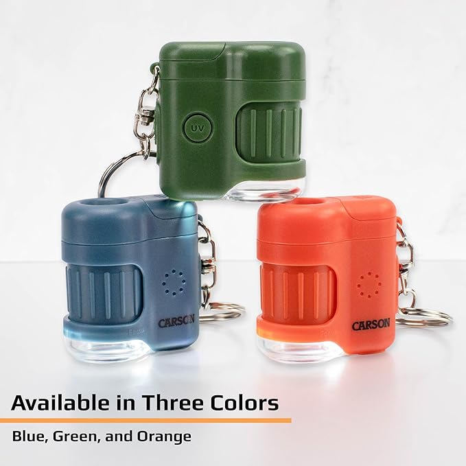 MicroMini Orange, Pocket Microscope Keychain | Built-In Flashlight - Image 3