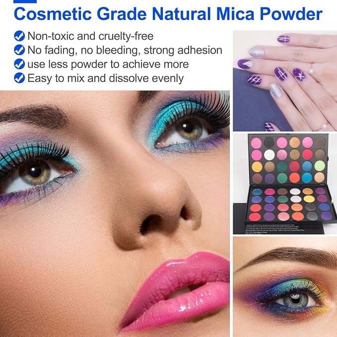 Mica Powder, 7.05OZ（200g）, Violet Mica Powder Pigment - Image 5