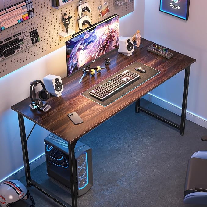 Huuger Computer Desk, 48 Inch Office Desk, Gaming Desk - Image 4