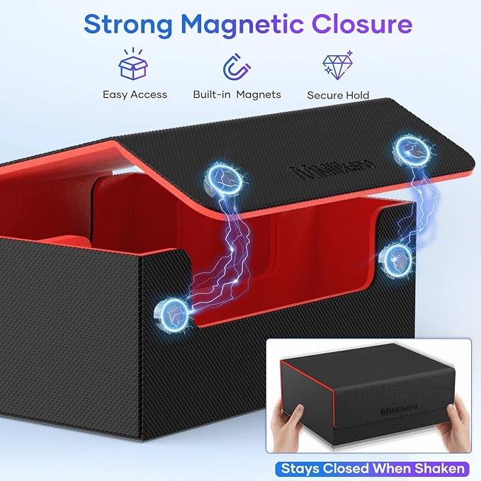 Mlikero Card Deck Case for Trading Cards 1800+, Trading Card Storage Box Fits - Image 5