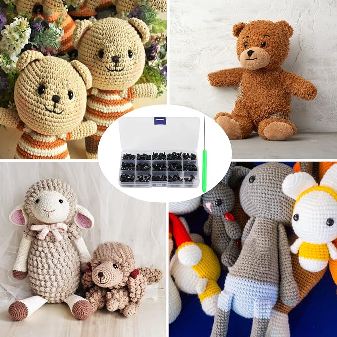 Yexixsr 566PCS Safety Eyes for Amigurumi, Various Sizes Crocheting Safety Eyes - Image 3