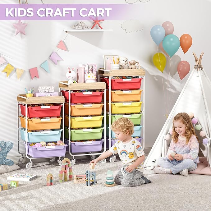 Rolling Craft Storage Cart - Image 2