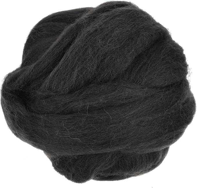 uxcell Needle Felting Wool, 3.5 Oz Nature Fibre Wool Yarn Roving by uxcell