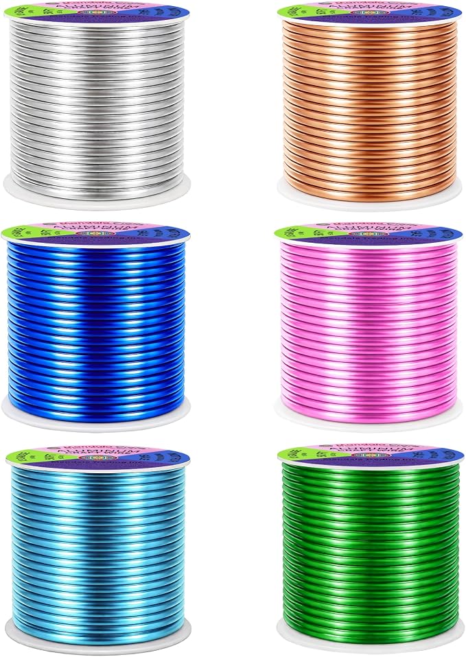 Mandala Crafts 13 GA Pink Green Blue Assorted Anodized Aluminum Craft Wire | - Image 2